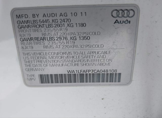 2012 AUDI Q5 for Sale