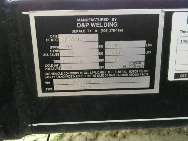 D&P Welding Trailer for Sale