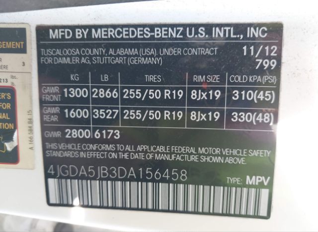 2013 MERCEDES-BENZ ML 350 for Sale