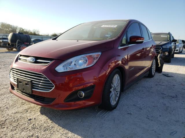 Salvage Car Ford C Max Hybrid 15 Red For Sale In New Braunfels Tx Online Auction 1fadp5bu8fl1155