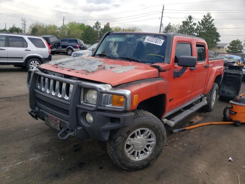 Salvage Car Hummer H3t 2009 Orange for sale in DENVER CO online auction