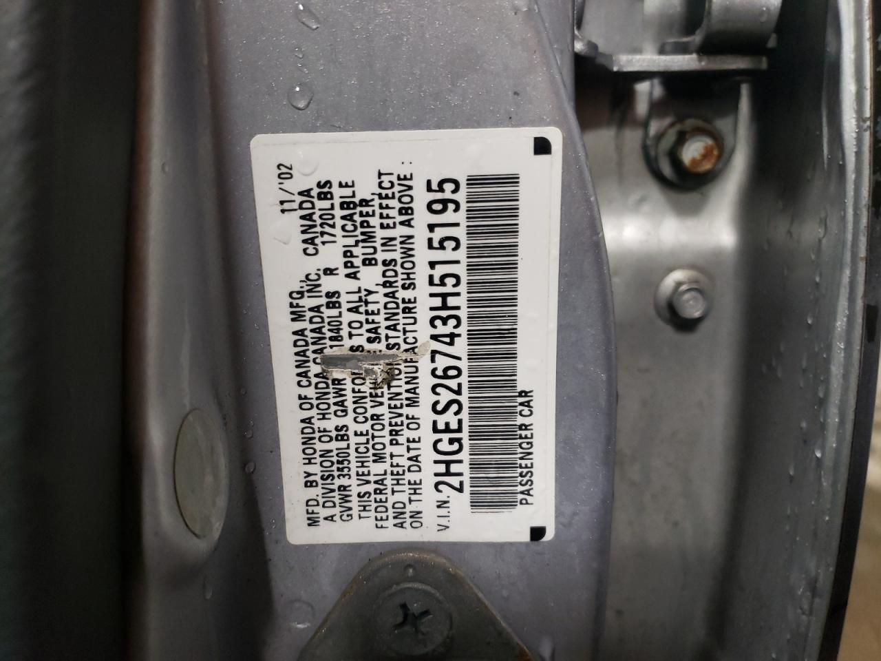 2003 HONDA CIVIC for Sale