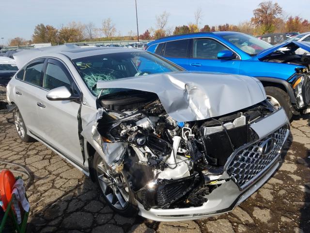 Salvage Car Hyundai Sonata 2018 Silver For Sale In Woodhaven Mi Online Auction 5npe34ab7jh657872