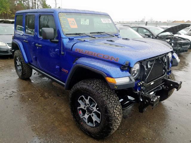 Salvage Car Jeep Wrangler Unlimited 19 Blue For Sale In Dunn Nc Online Auction 1c4hjxfn3kw