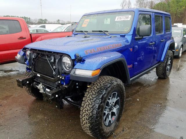 Salvage Car Jeep Wrangler Unlimited 19 Blue For Sale In Dunn Nc Online Auction 1c4hjxfn3kw