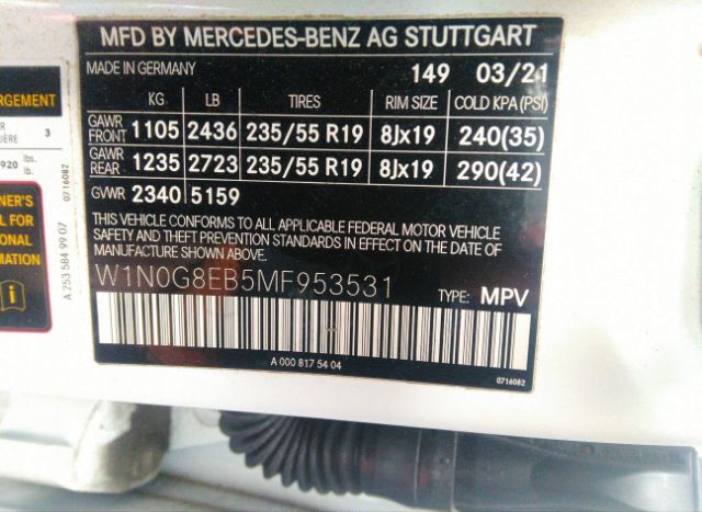 2021 MERCEDES-BENZ GLC 300 for Sale