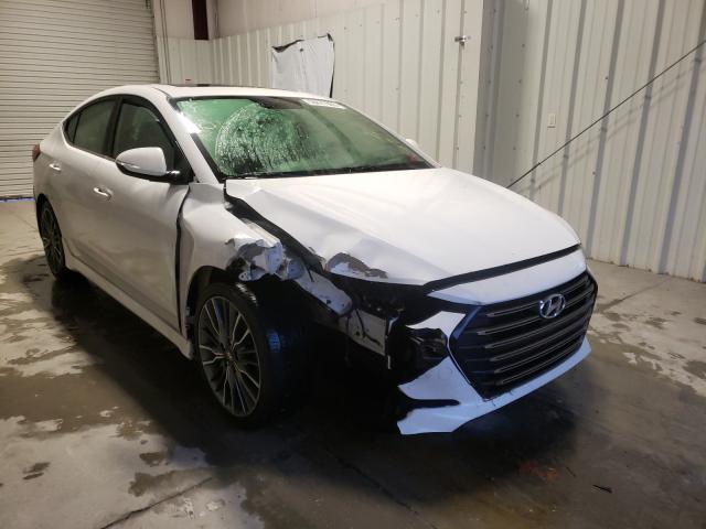 Salvage Car Hyundai Elantra 2017 White For Sale In Hurricane Wv Online Auction Kmhd04lb8hu330555