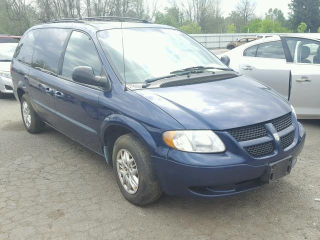 blue dodge minivan