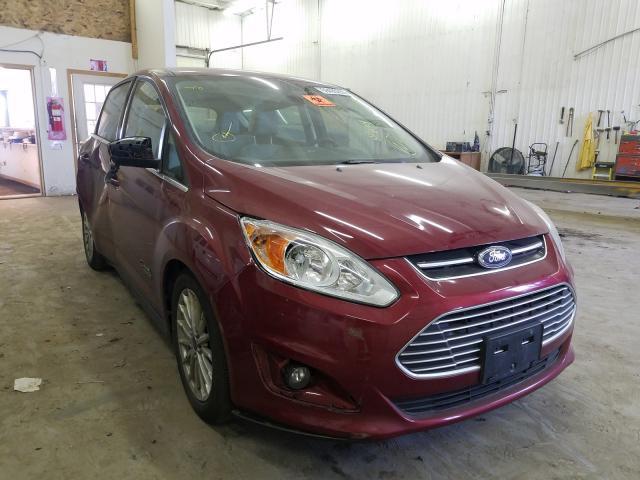 Salvage Car Ford C Max Energi 15 Red For Sale In Ham Lake Mn Online Auction 1fadp5cu7fl