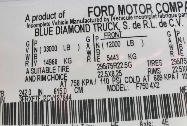 2012 FORD F750 SUPER DUTY for Sale