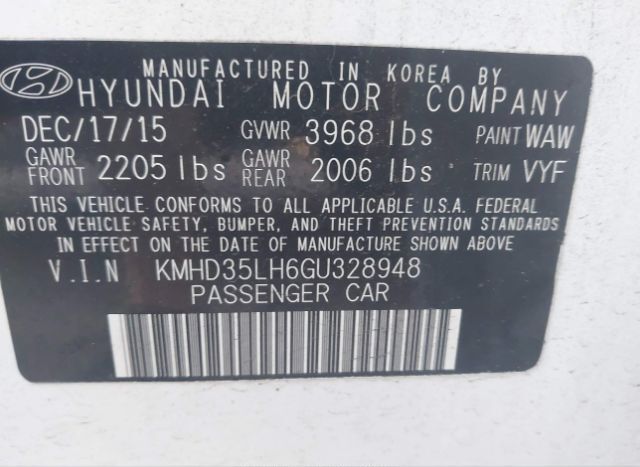 2016 HYUNDAI ELANTRA GT for Sale