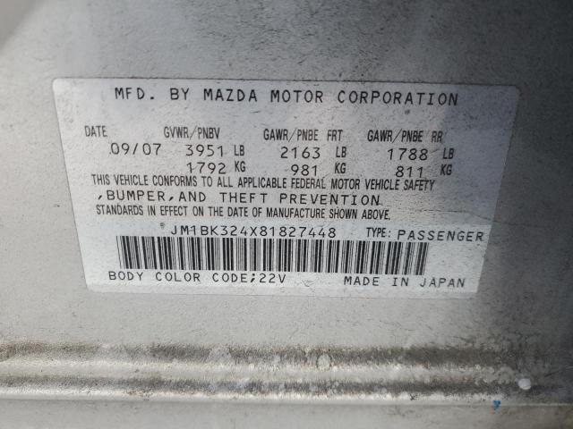 2008 MAZDA 3 S for Sale
