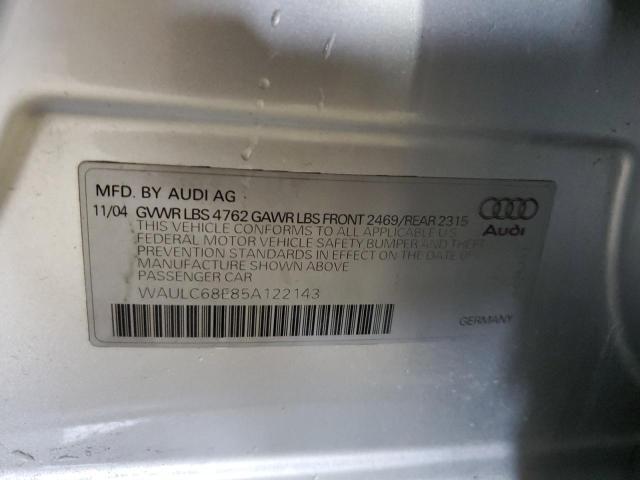2005 AUDI A4 1.8T QUATTRO for Sale