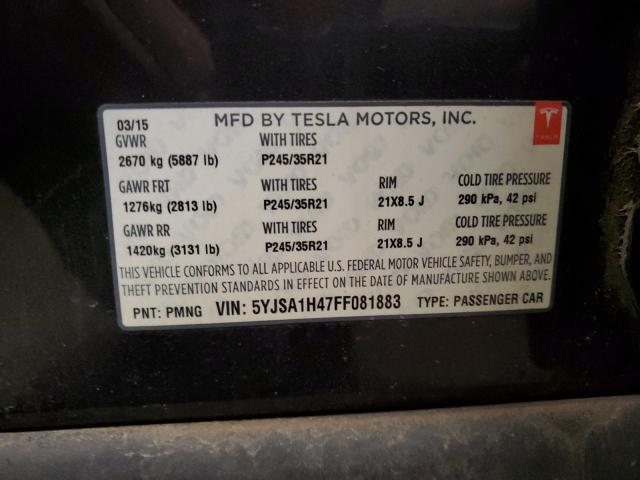 2015 TESLA MODEL S P85D for Sale