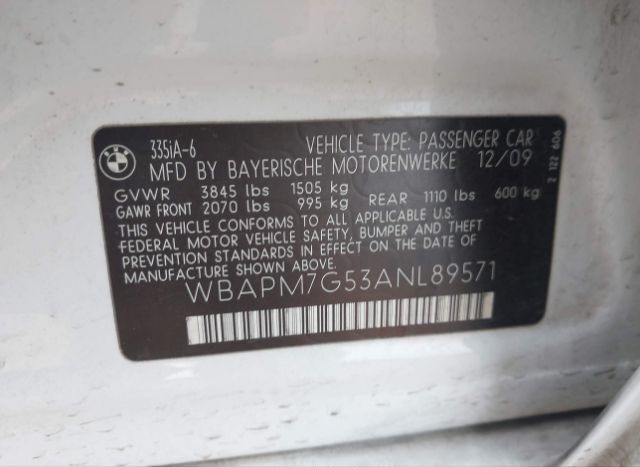2010 BMW 335I for Sale