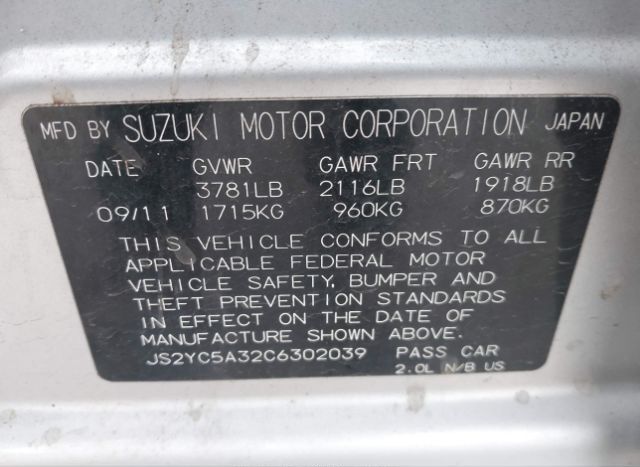 2012 SUZUKI SX4 for Sale