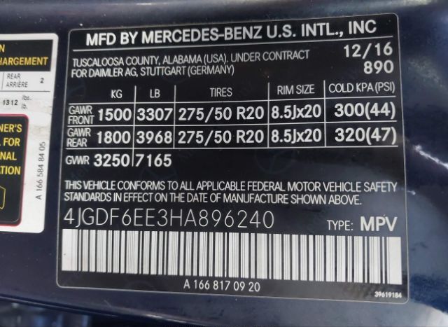 2017 MERCEDES-BENZ GLS 450 for Sale