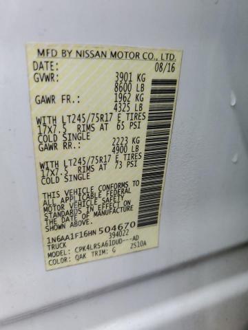2017 NISSAN TITAN XD S for Sale