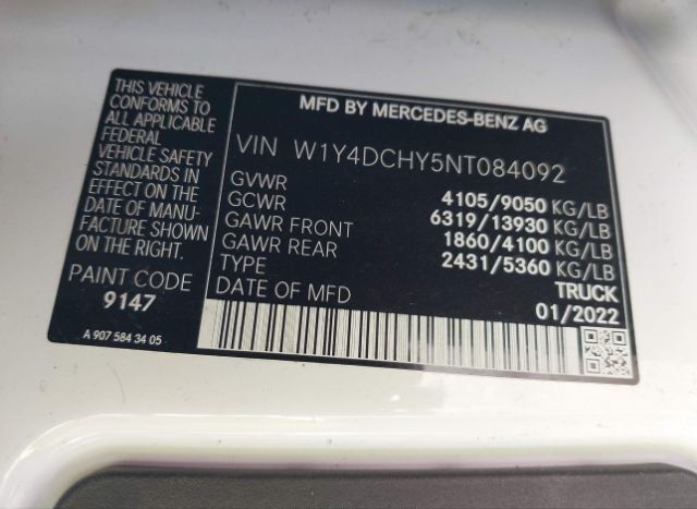 2022 MERCEDES-BENZ SPRINTER 2500 for Sale