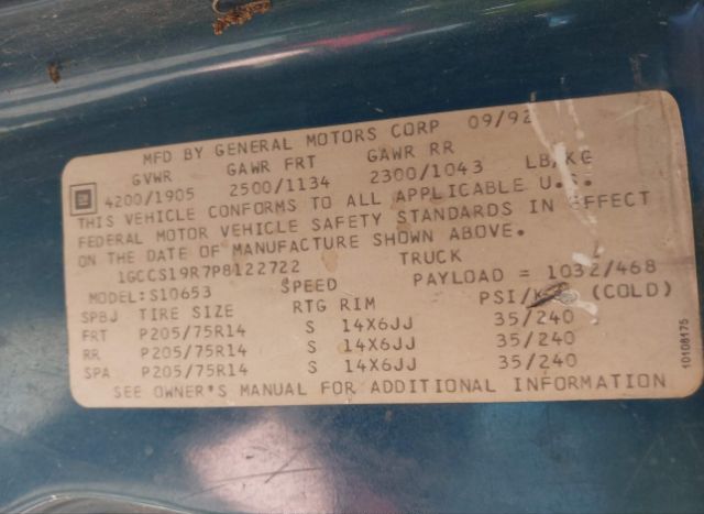 1993 CHEVROLET S TRUCK for Sale