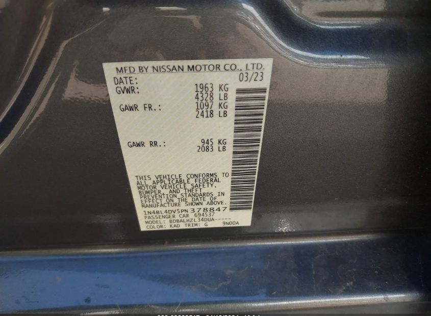 2023 NISSAN ALTIMA for Sale