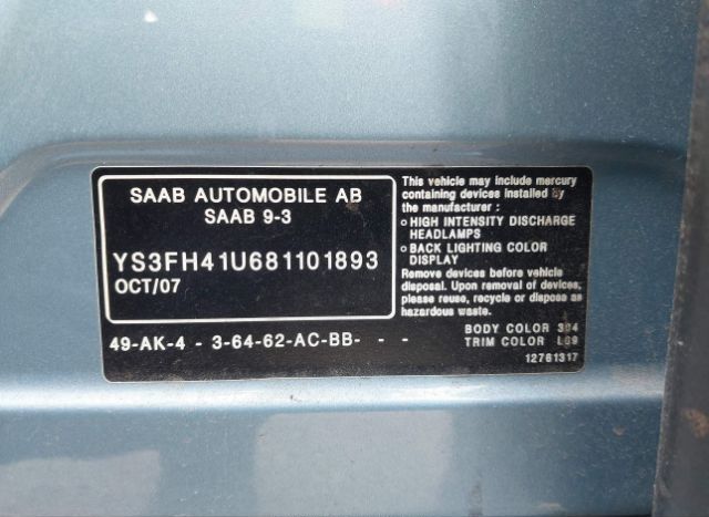 2008 SAAB 9-3 for Sale