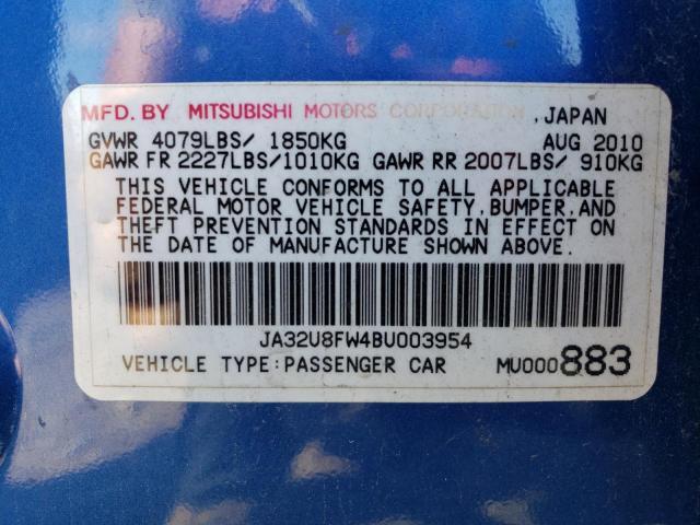 2011 MITSUBISHI LANCER GTS for Sale