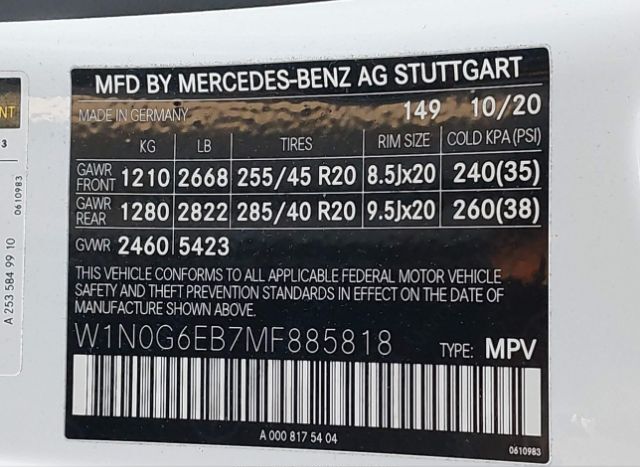 2021 MERCEDES-BENZ AMG GLC 43 for Sale
