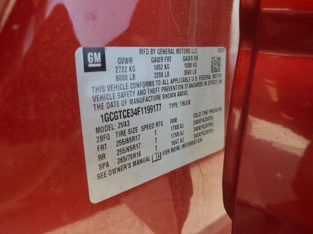 2015 CHEVROLET COLORADO Z71 for Sale