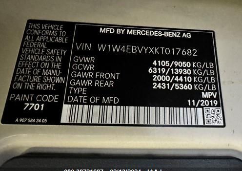 2019 MERCEDES-BENZ SPRINTER 2500 for Sale