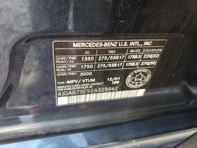 2002 MERCEDES-BENZ ML 500 for Sale