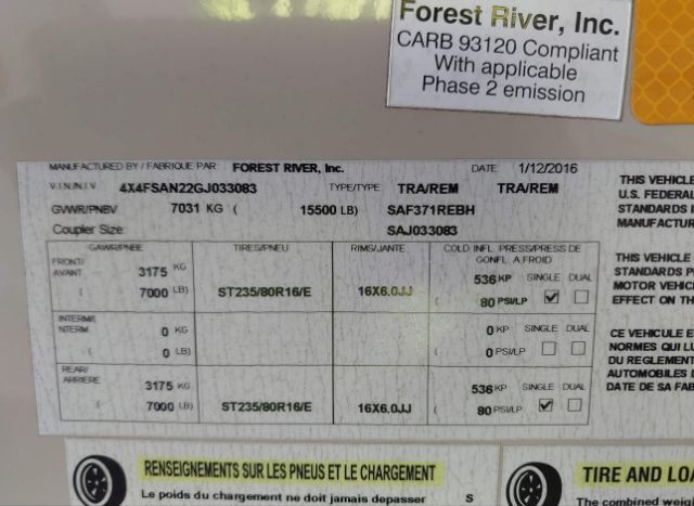 2016 FOREST RIVER SANDPIPER 371 REBH for Sale