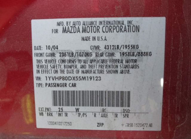 2005 MAZDA MAZDA6 for Sale