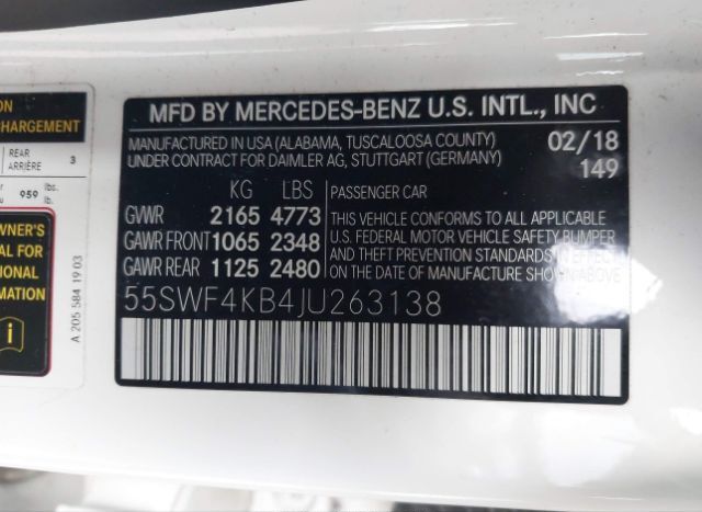 2018 MERCEDES-BENZ C-CLASS for Sale