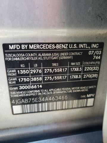 2004 MERCEDES-BENZ ML 500 for Sale