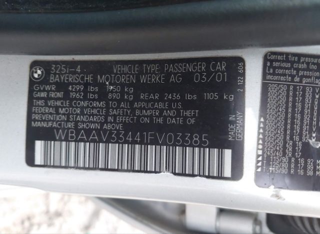 2001 BMW 325I for Sale