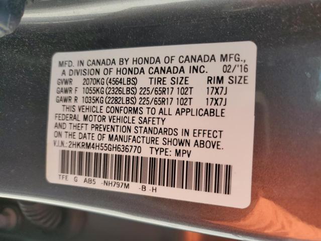 2016 HONDA CR-V EX for Sale