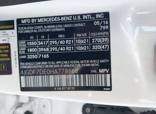 2017 MERCEDES-BENZ GLS 550 for Sale