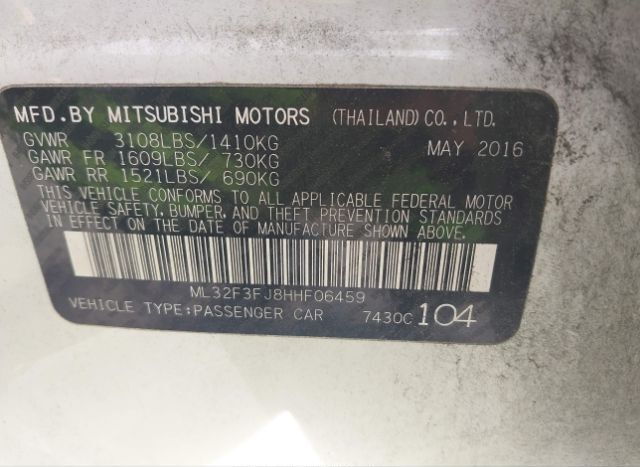 2017 MITSUBISHI MIRAGE G4 for Sale