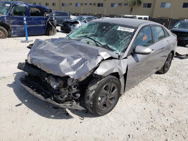 Salvage Car Hyundai Elantra 2021 Gray For Sale In Miami Fl Online Auction Kmhls4ag5mu094350