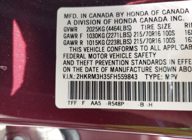 2015 HONDA CR-V for Sale