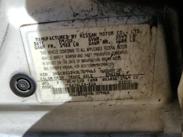 2003 NISSAN SENTRA XE for Sale