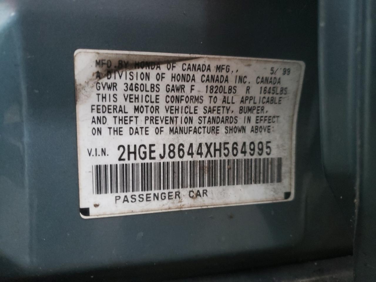1999 HONDA CIVIC for Sale