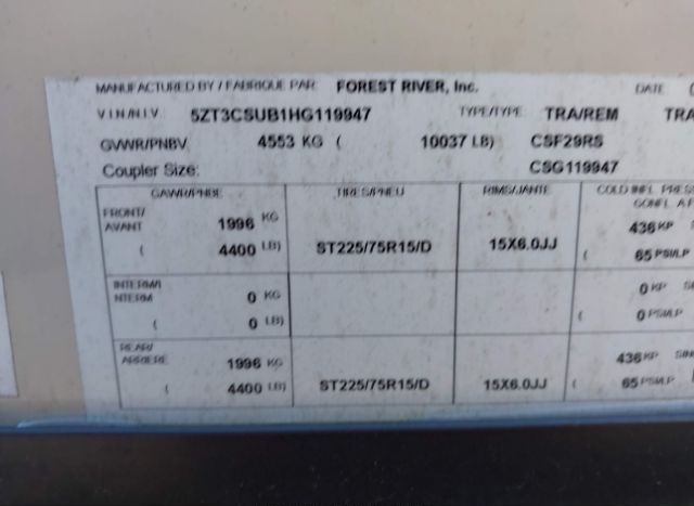 2017 PRIME TIME CRUSADER M-29 RS LITE for Sale