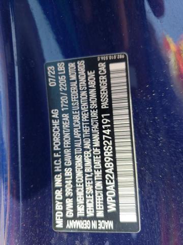 2024 PORSCHE CAYMAN GT4 RS for Sale