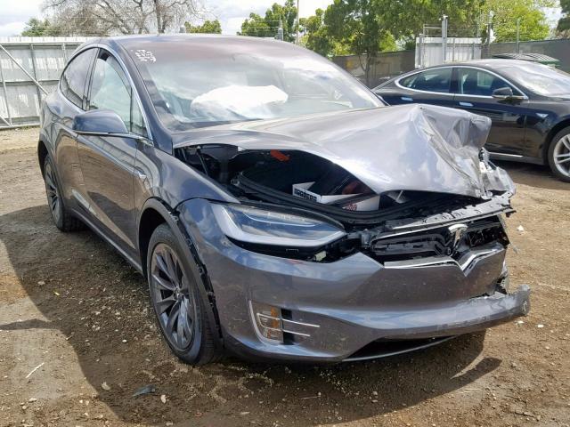 Salvage Car Tesla Model X 2018 Gray For Sale In San Diego Ca