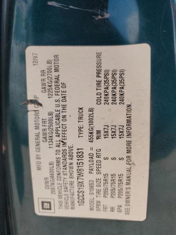 1998 CHEVROLET S TRUCK S10 for Sale
