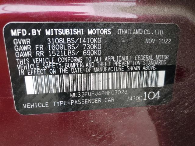 2023 MITSUBISHI MIRAGE G4 ES for Sale