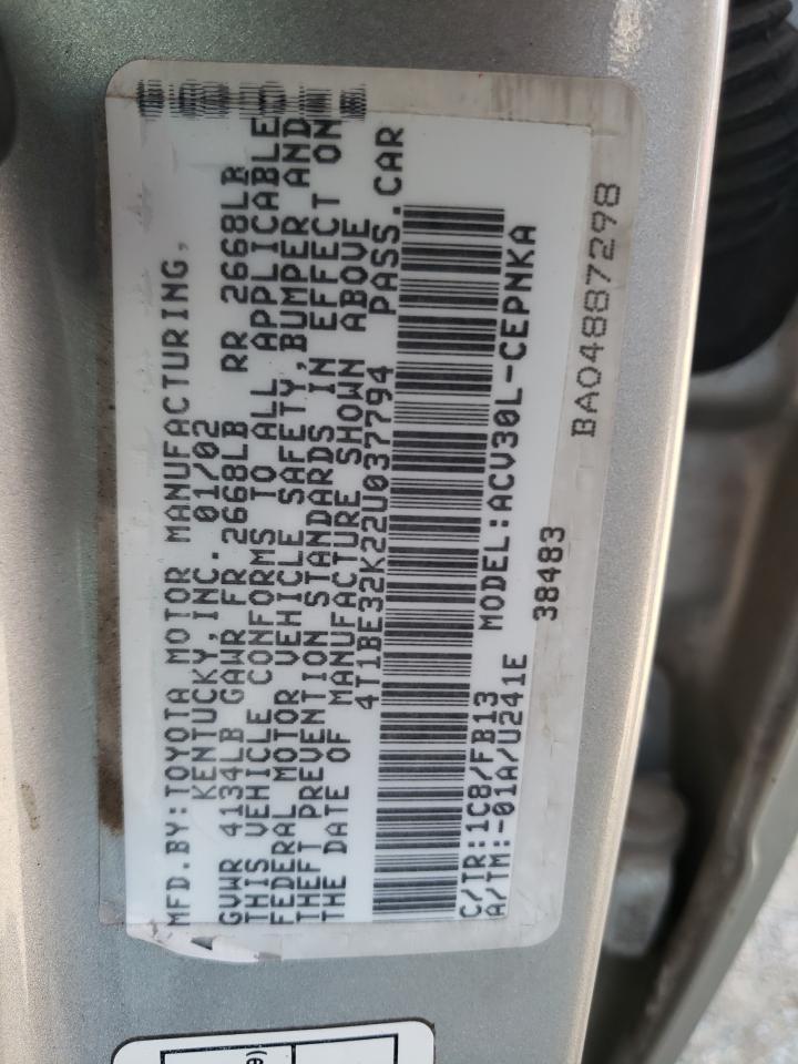 2002 TOYOTA CAMRY for Sale