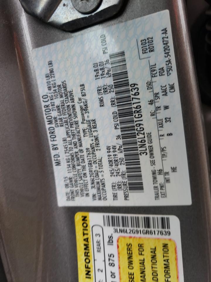 2016 LINCOLN MKZ for Sale